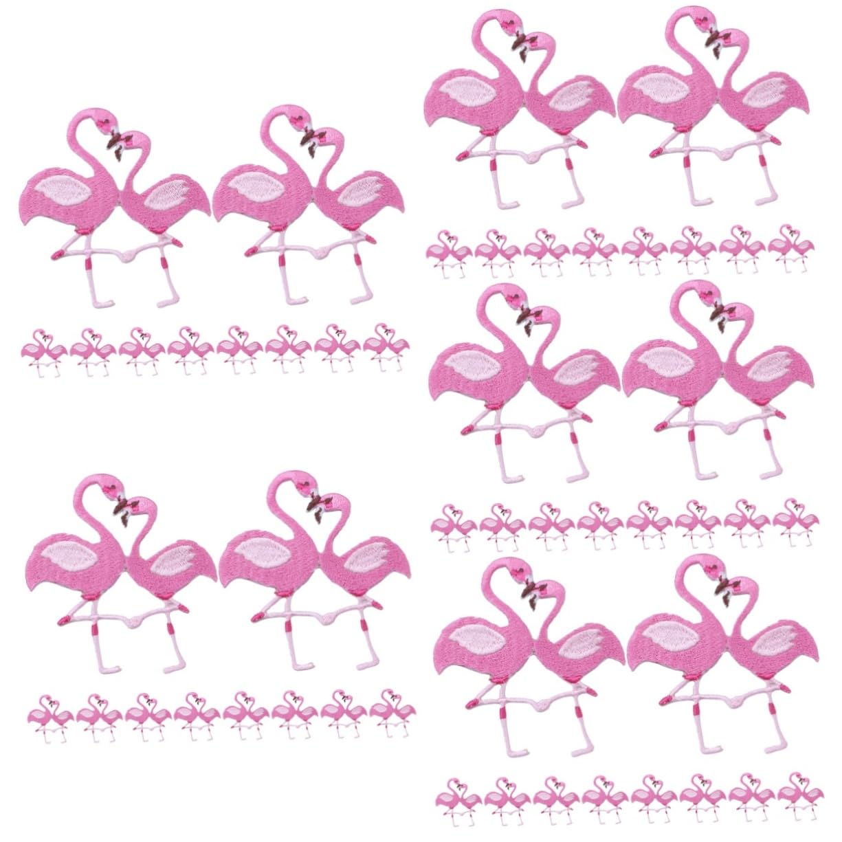HOMSFOU 5 Set Toppe Flamingo Per Decorazione Abbigliamento E Accessori Patch Termoadesivi Per Cucire Su Vestiti Per Rimediare Danni E Personalizzare Outfit 10 Pezzi * 5