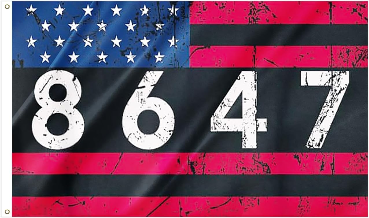 8647 Flag 2x3FT Anti 47th President Flag Vibrant Color Fade Resistant Polyester with Grommets 8647 A 2x3FT