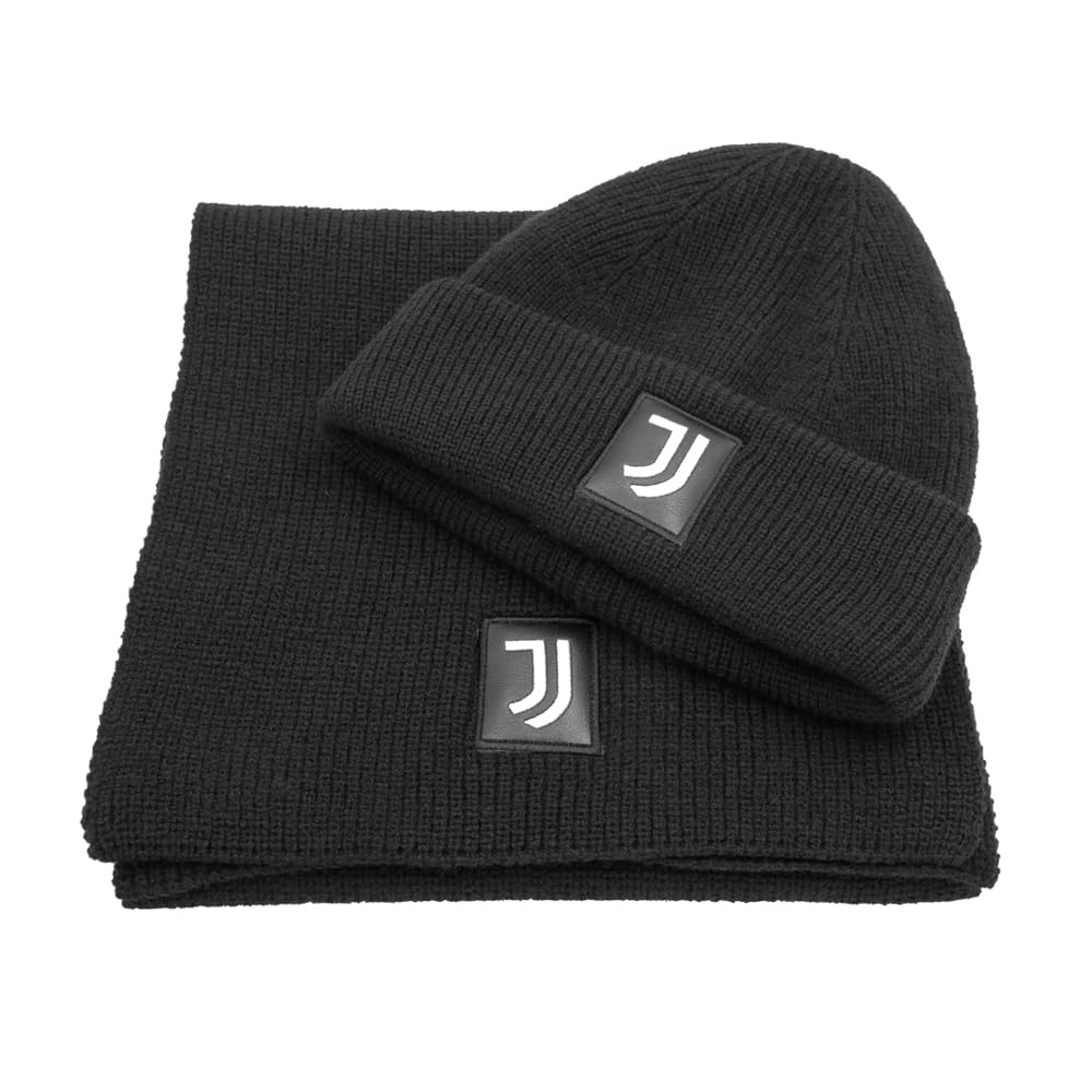 Juventus SET SCIARPA E CAPPELLO CON RICAMO IN BOX 47% PC 31% PL 22% NY 133555 NERO