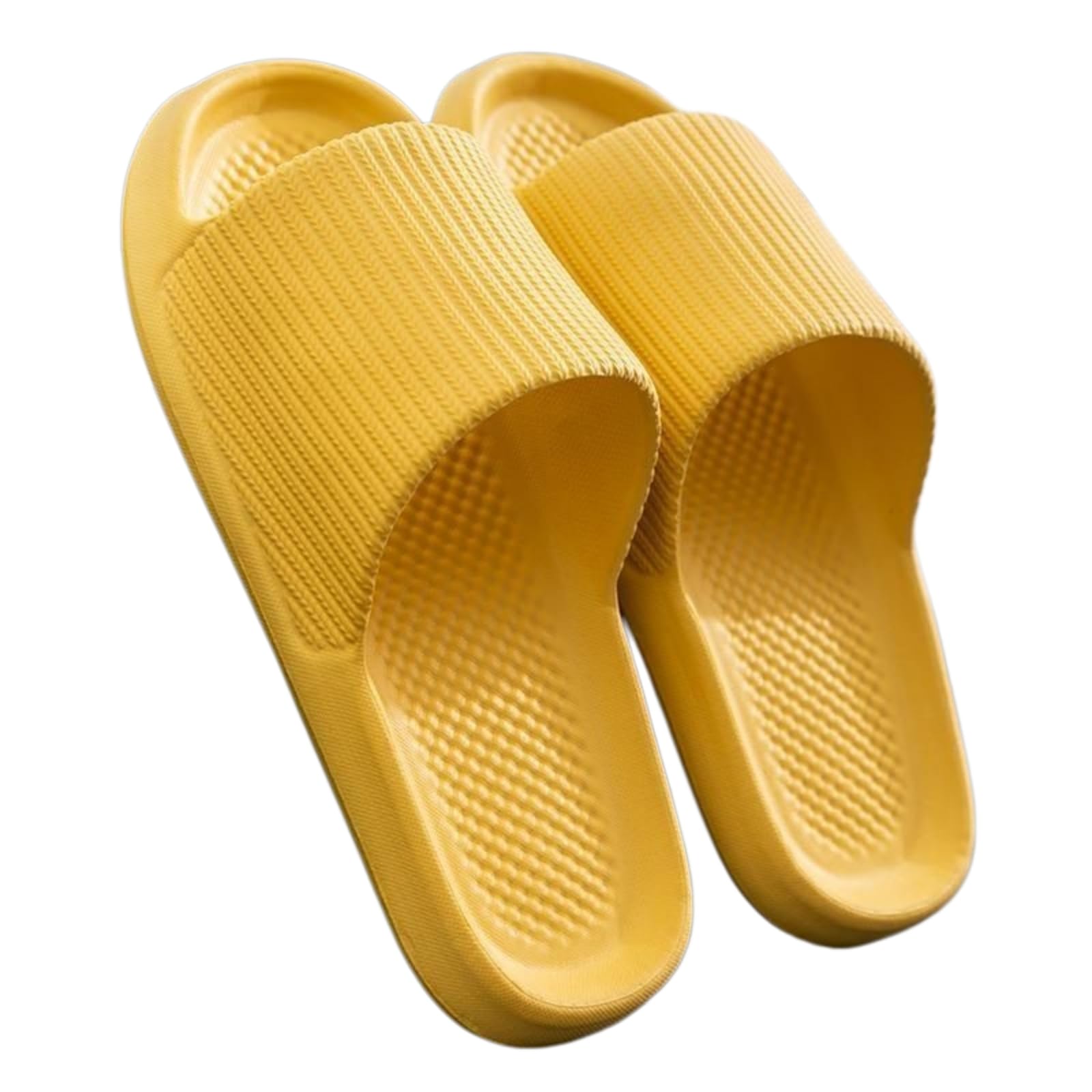 Gyios Women'S Slide Sandals Thick Platform Bathroom Home Slippers Women Fashion Soft Sole Eva Indoor Slides Woman Summer Non-slip Flip Flops-yellow-38-39