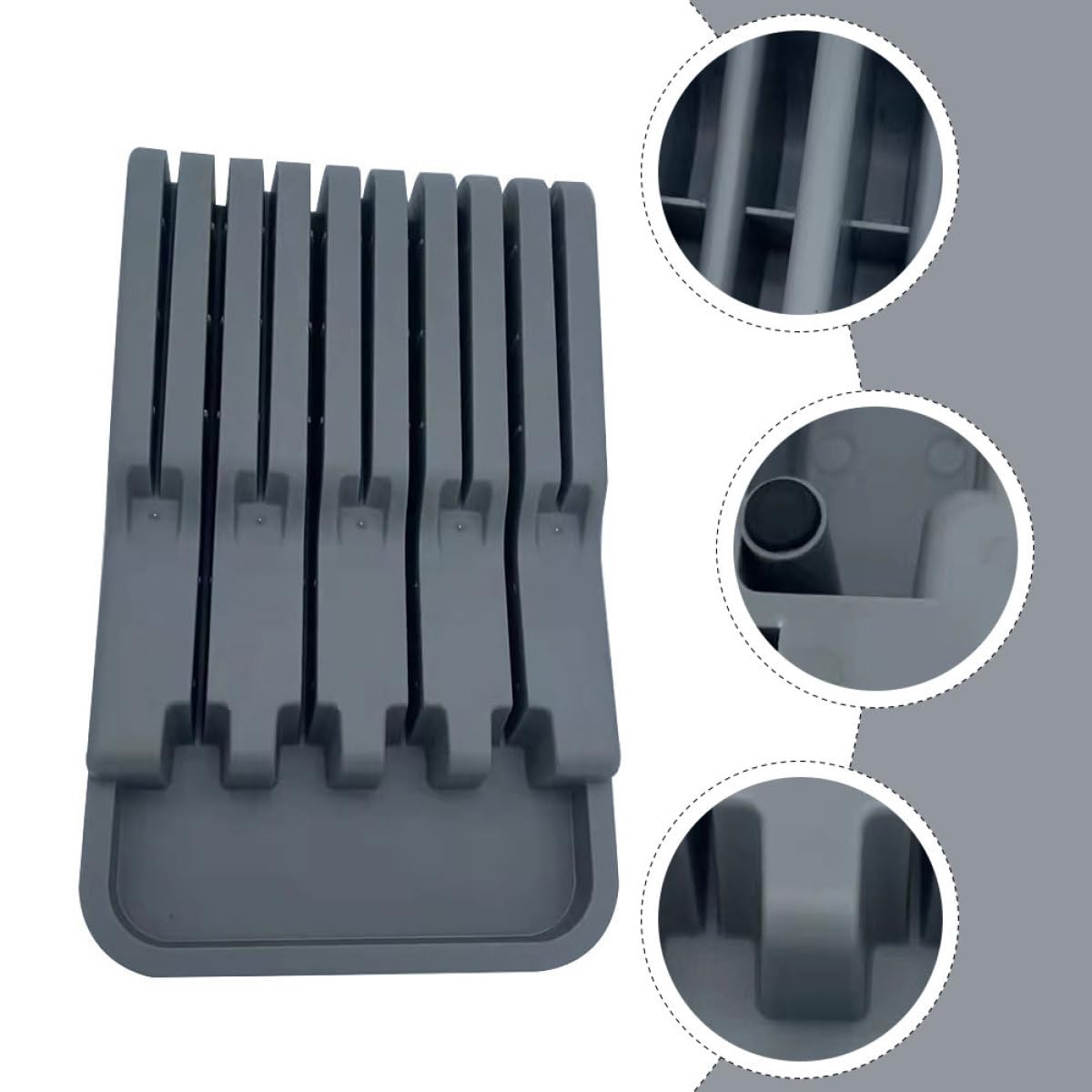 ifundom Porta Coltelli da Cucina in Plastica Pp Organizer Semplice e Drenante, Supporto per Coltelli Multifunzione per Cucina e Casa