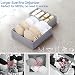Underwear Organizer Dresser Drawer Organizer - Foldable Closet Drawer Dividers Washable Sock Organizer Storage Bra Box Fabric Bin for Baby Clothes,Panties,Lingeries,Ties,Belts,Set of 4 (Grey)