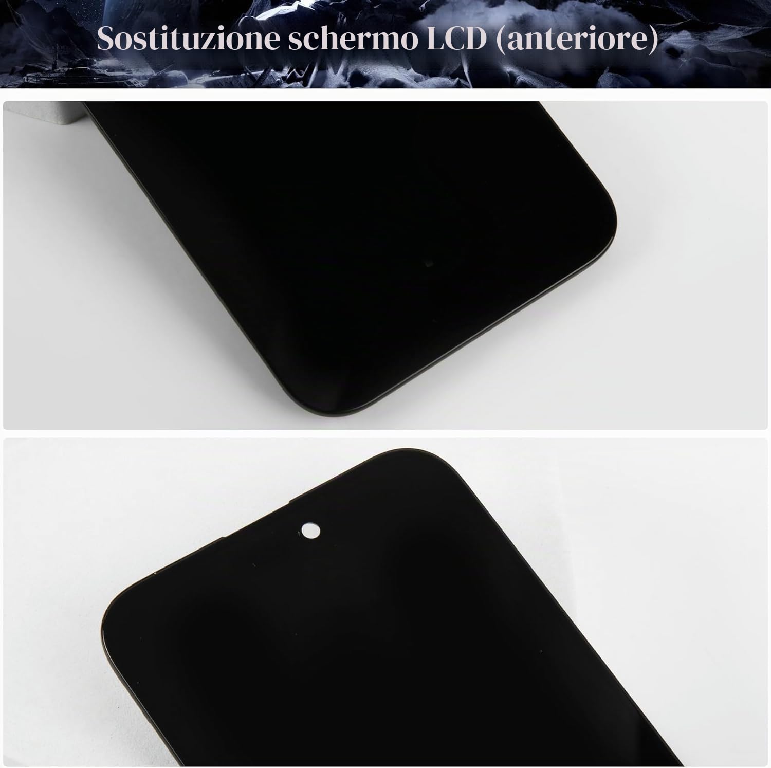 Schermo LCD TFT per iPhone 14 Pro Max per iPhone 14 Pro Max Sostituzione dello schermo A2894 A2893 A2895 Digitizer Touch Screen Assembly Kit di riparazione (nero, senza cornice)