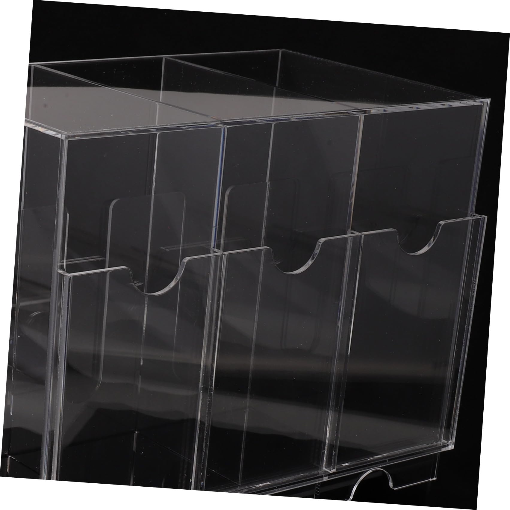 Boîte Acrylique Transparente pour Cartes à Collectionner, 3 Compartiments