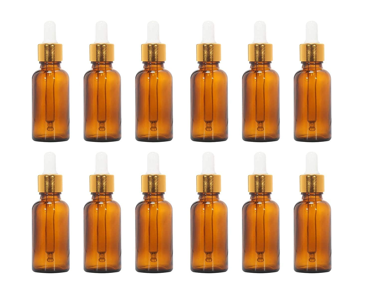 BH PLAST (pack of 12 pcs 30 ML oil dropper bottle Round Empty Glass Bottle +Glass Dropper + Silcon Teat, Refillable, Reusable, Leak Proof-image-8