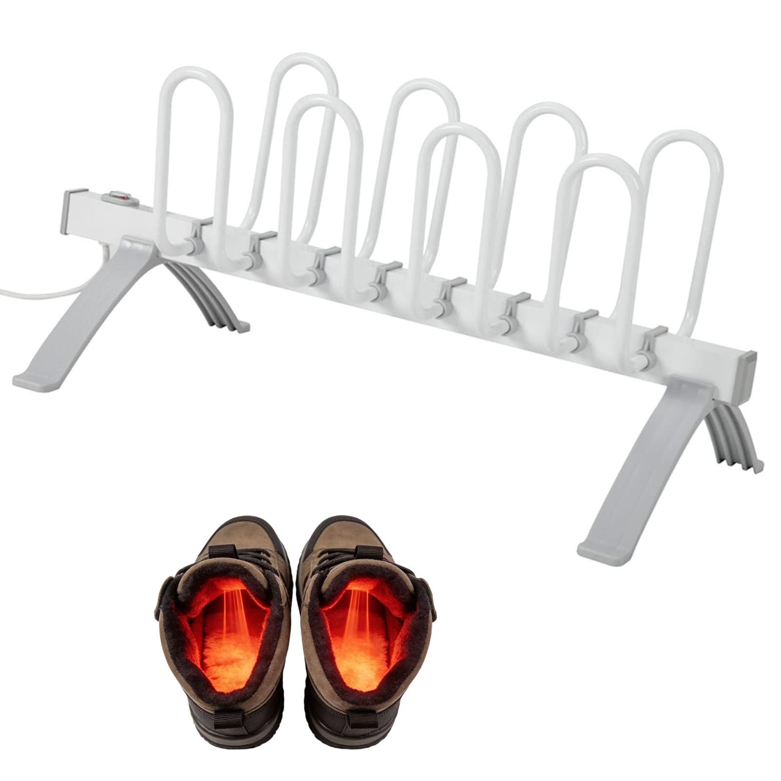Secador de zapatos y botas con funcionamiento ultra silencioso, seca varios pares simultáneamente para un cuidado eficiente del calzado