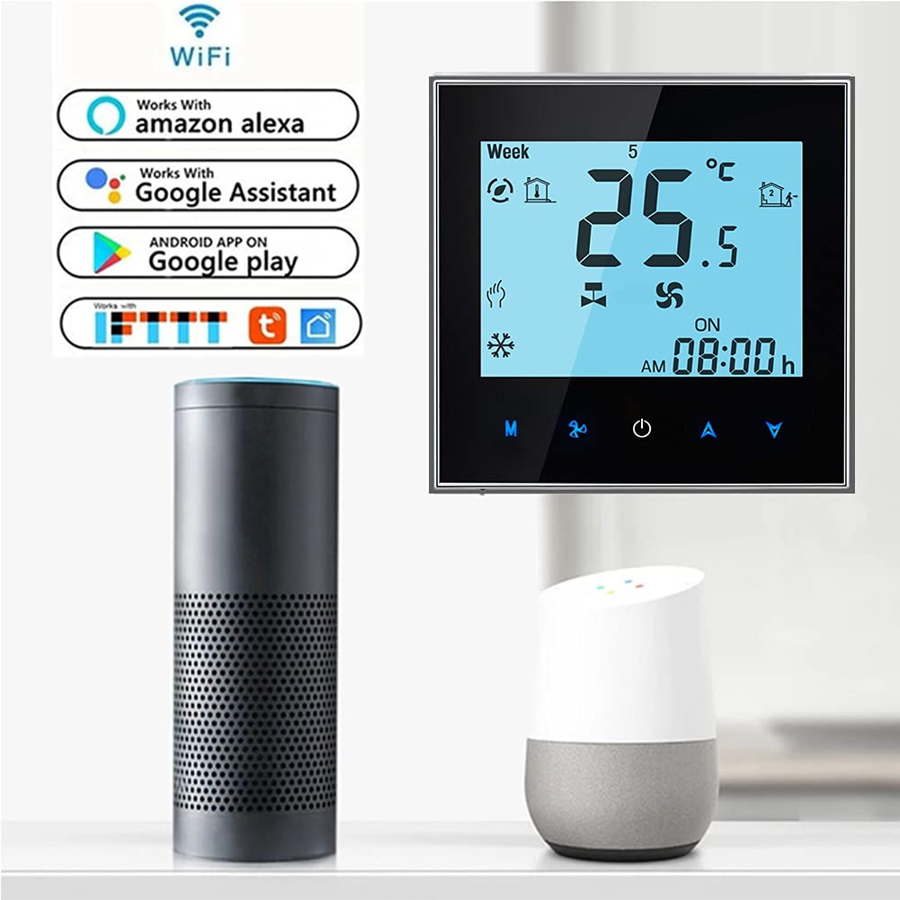 Termostato WiFi Smart Per Aria Condizionata - Controllo Da App, Compatibile Con Alexa E Google Home, Schermo LCD - 95~240V - Foto 4