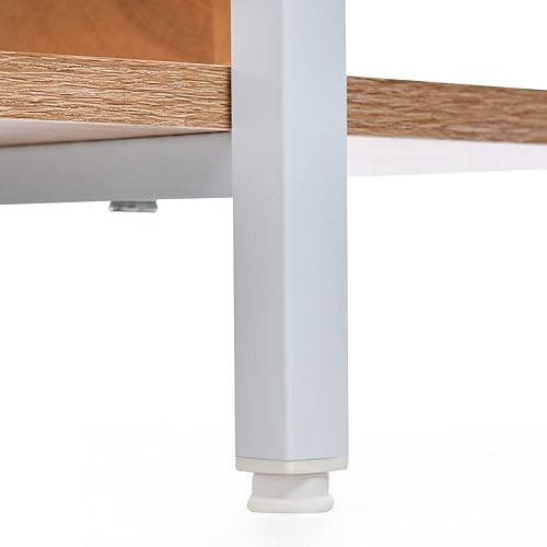 Miniatura 9 de Estantería de 5 niveles, gran estantería independiente de estilo industrial, estantes de exhibición abiertos dobles y anchos con marco de metal para