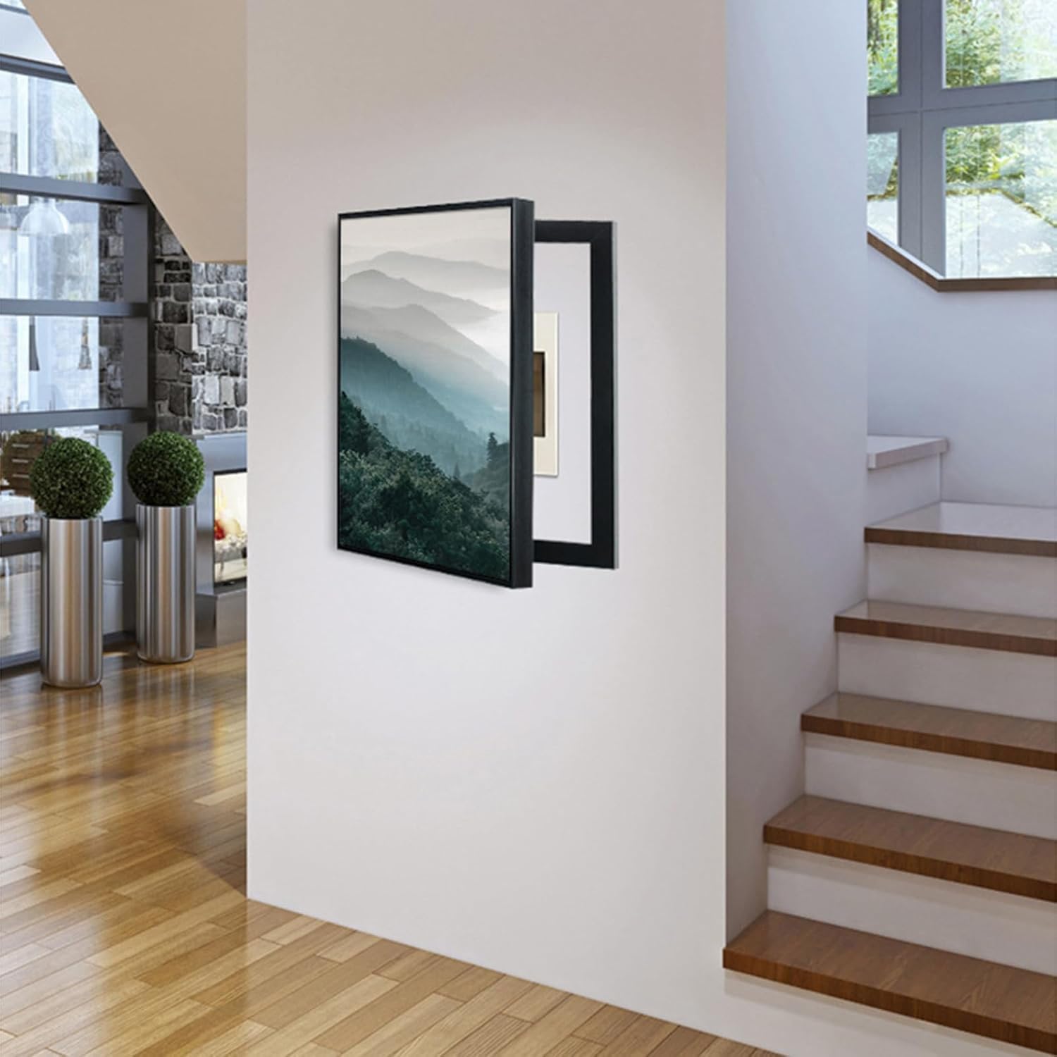 IQOAIJ Scatola per Contatori Elettrici Coperture Decorative per Quadri Contatore Contatori Rimovibili Decorazione Nascondi Dipinti Coperchio Decorativo,01,40 x 50 cm