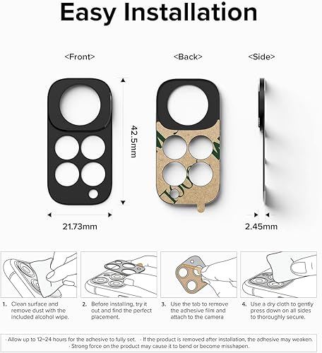 Miniatura 8 de Ringke Estilo de cámara compatible con Redmi Note 11S, protector de borde de lente de cámara trasera, marco de aluminio resistente, cubierta