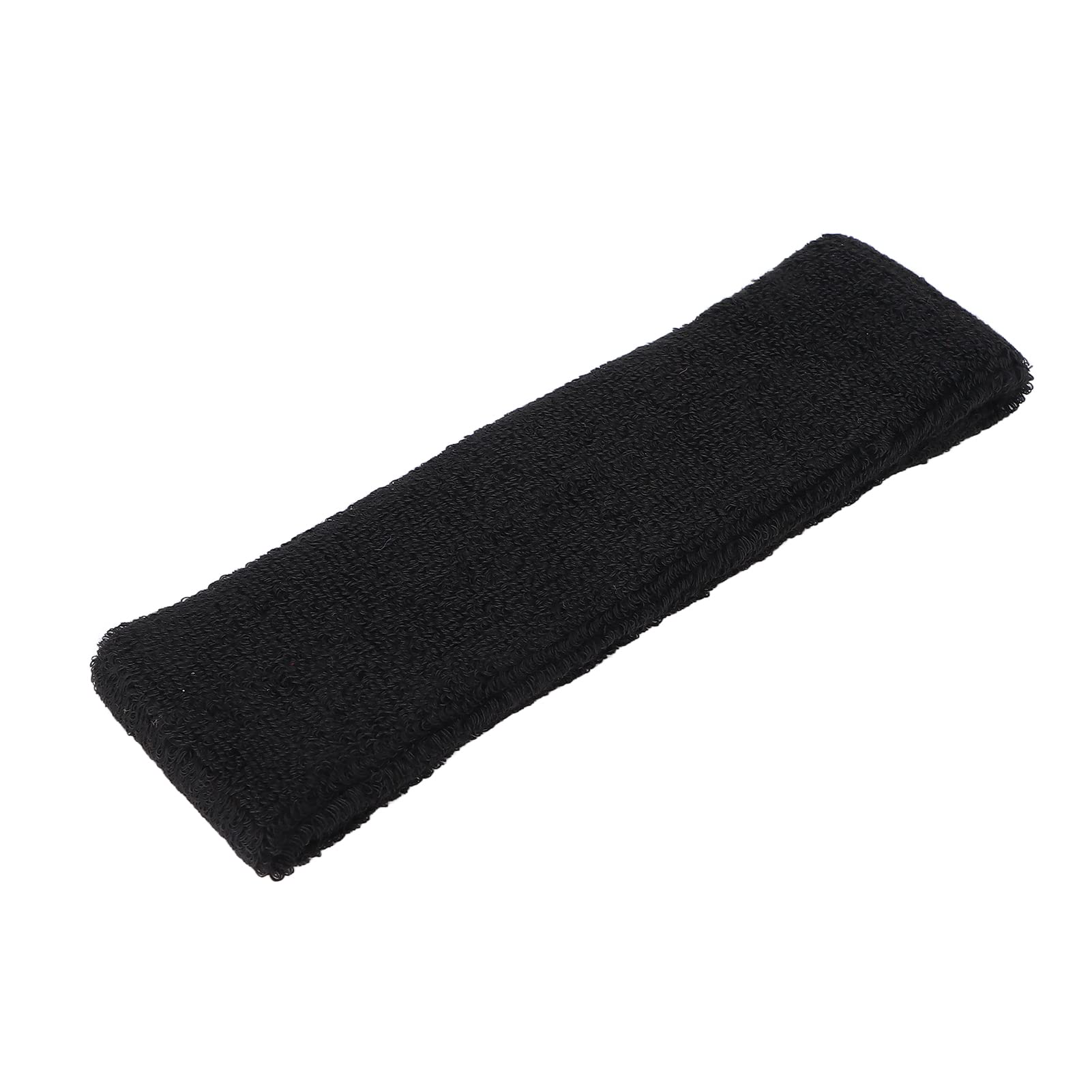 FolanySports Headband, Polyester Cotton Good Sweat Absorption Wide Application High Elasticity Running Head Band for Men for Women for Basketball for Exercise(black)