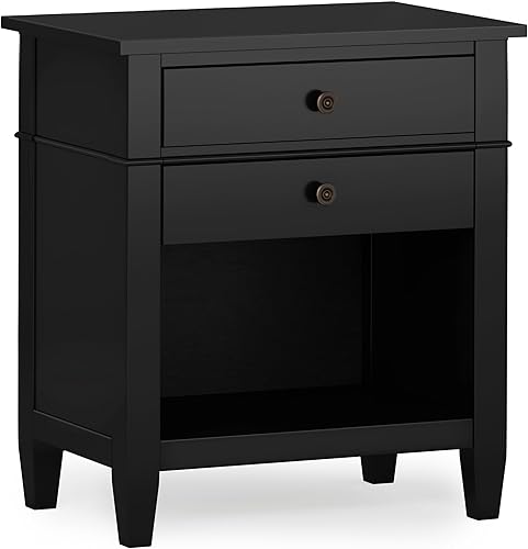 Miniatura 20 de SIMPLIHOME Carlton - Mesita de noche de madera maciza de 24 pulgadas de ancho en gris envejecido, mesa auxiliar o auxiliar de transición para