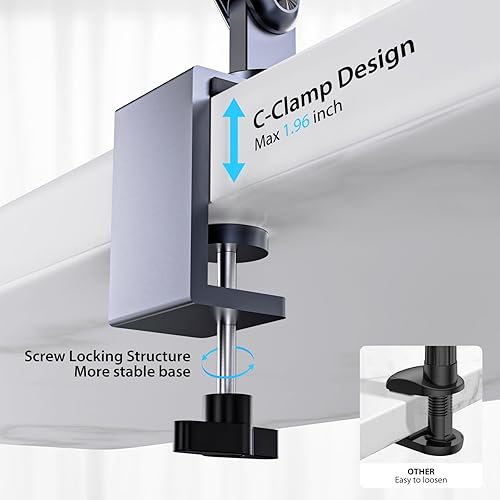 Miniatura 9 de Soporte de tableta de aleación de aluminio para escritorio, soporte de brazo plegable ajustable compatible con iPad 109th, iPad 1312.911 pulgadas