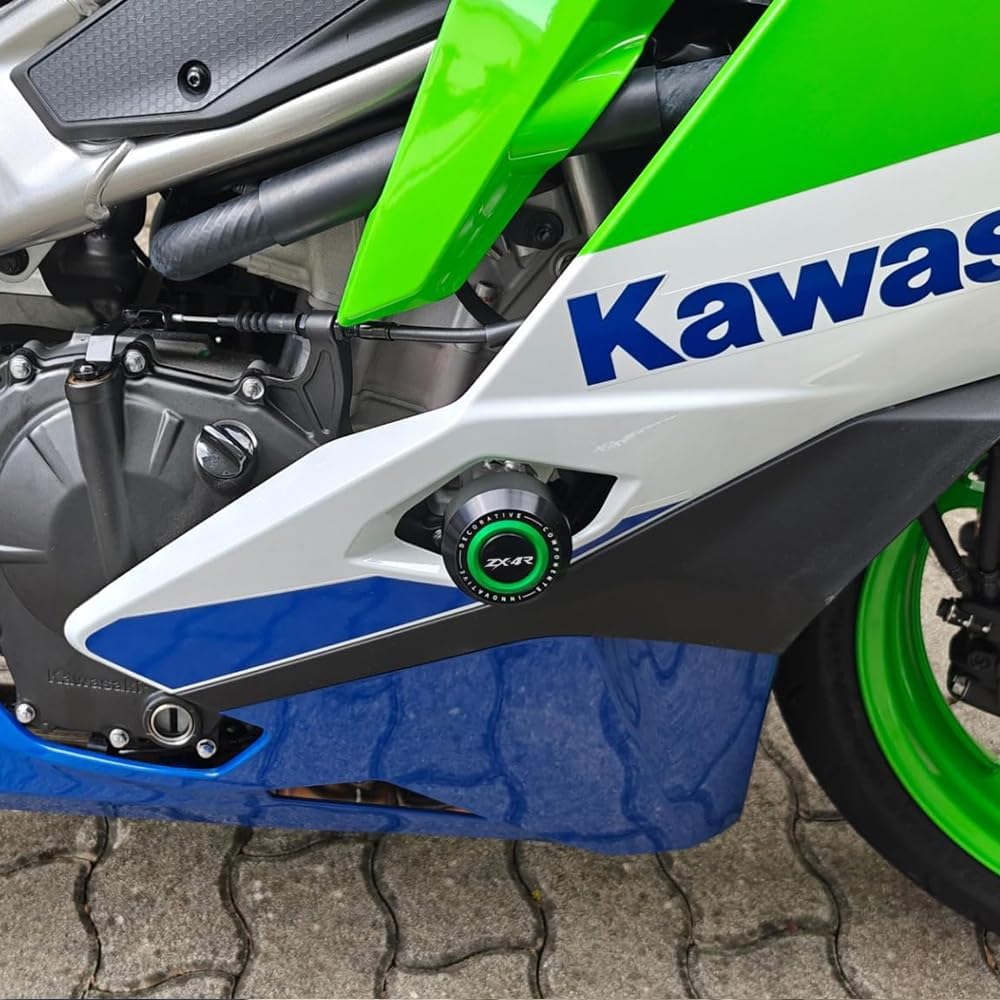 Motorcycle Frame Sliders Falling Protection Engine Fairing Guards Compatible With Ninja ZX4RR ZX4R 2025 2024 2023 Crash Protector Pad ZX400 ZX-4RR ZX-4R Accessories (ZX4R-Black)