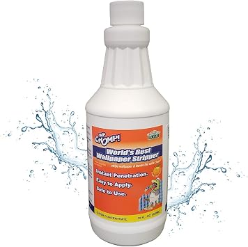 WP Chomp Worlds Best Wallpaper Stripper and Sticky Paste Remover, Citrus Scent 22oz Super Concentrate
