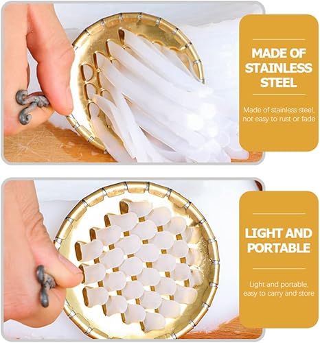 Miniatura 6 de DOITOOL Raspador de acero inoxidable herramienta de raspado de gelatina raspador de acero inoxidable, raspador de fideos fríos, rallador de queso,