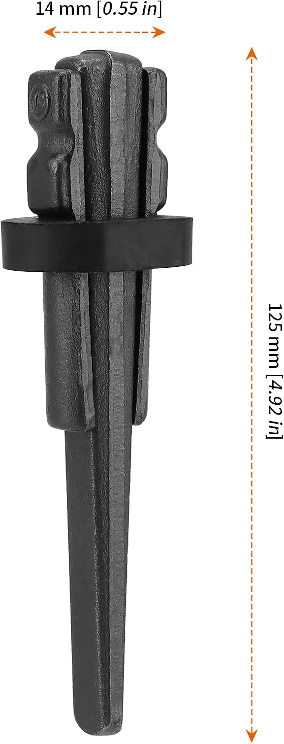 HOZEON 10 PCS 9/16 Inch Wedge and Feather Shims, Heavy Duty Rock Stone Splitting Hand Tools for Granite, Concrete, Marble