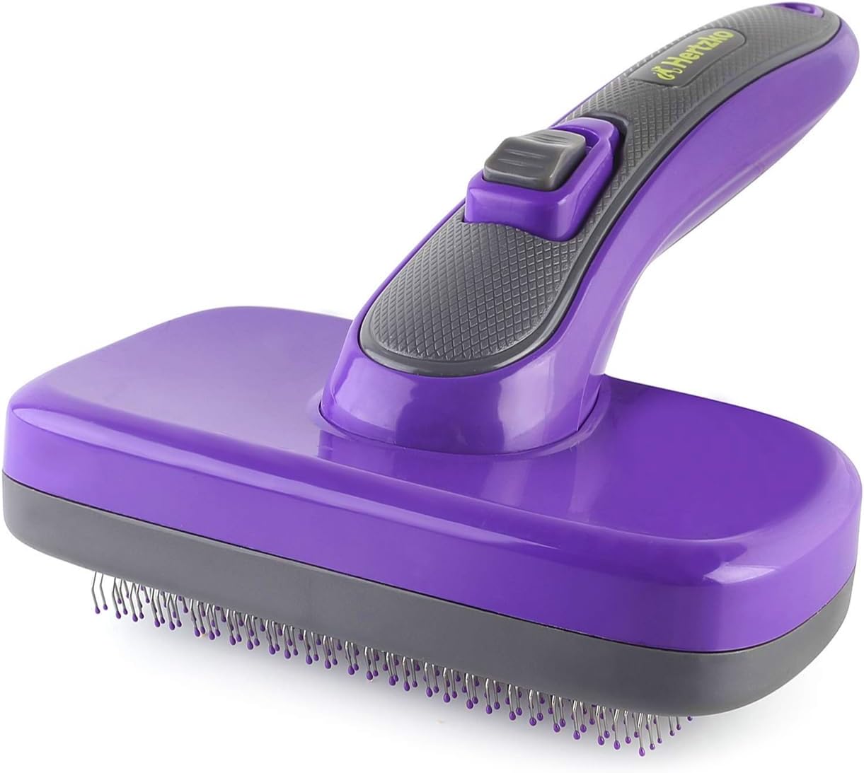 Hertzko Self Cleaning Slicker Brush - Dog & Cat Brush, Dog Brush for Shedding, Cat & Dog Grooming for Pets, Grooming Brushes for Long Short Haired Dogs Cats, Deshedding Brush, Rake, Comb