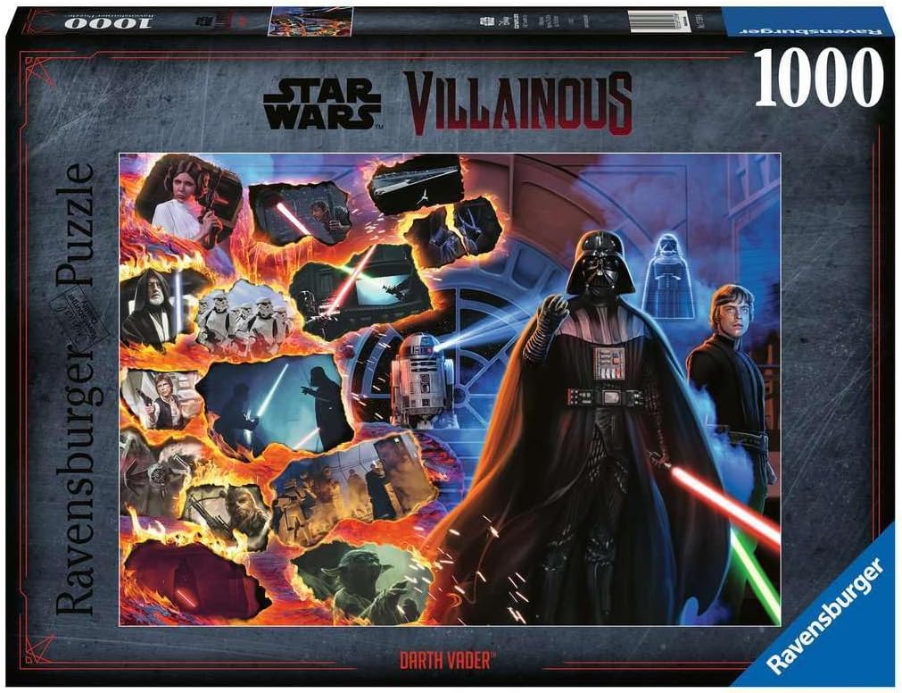 Ravensburger Star Wars Villainous: Darth Vader and Figurine 1000 Piece Jigsaw Puzzle for Adults - 12001119 - Handcrafted Tooling, Made in Germany, Every Piece Fits Together Perfectly