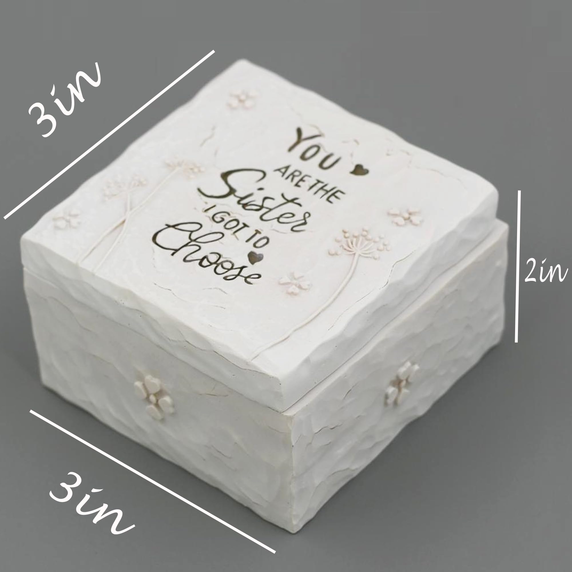 BORLESTA Gifts for Friends - Friend Gifts for Women, Friend Christmas Birthday Gifts for Friends - You're The Sister I Got to Choose - Sister Gifts from Sister, Friendship Hand-Painted Keepsake Box