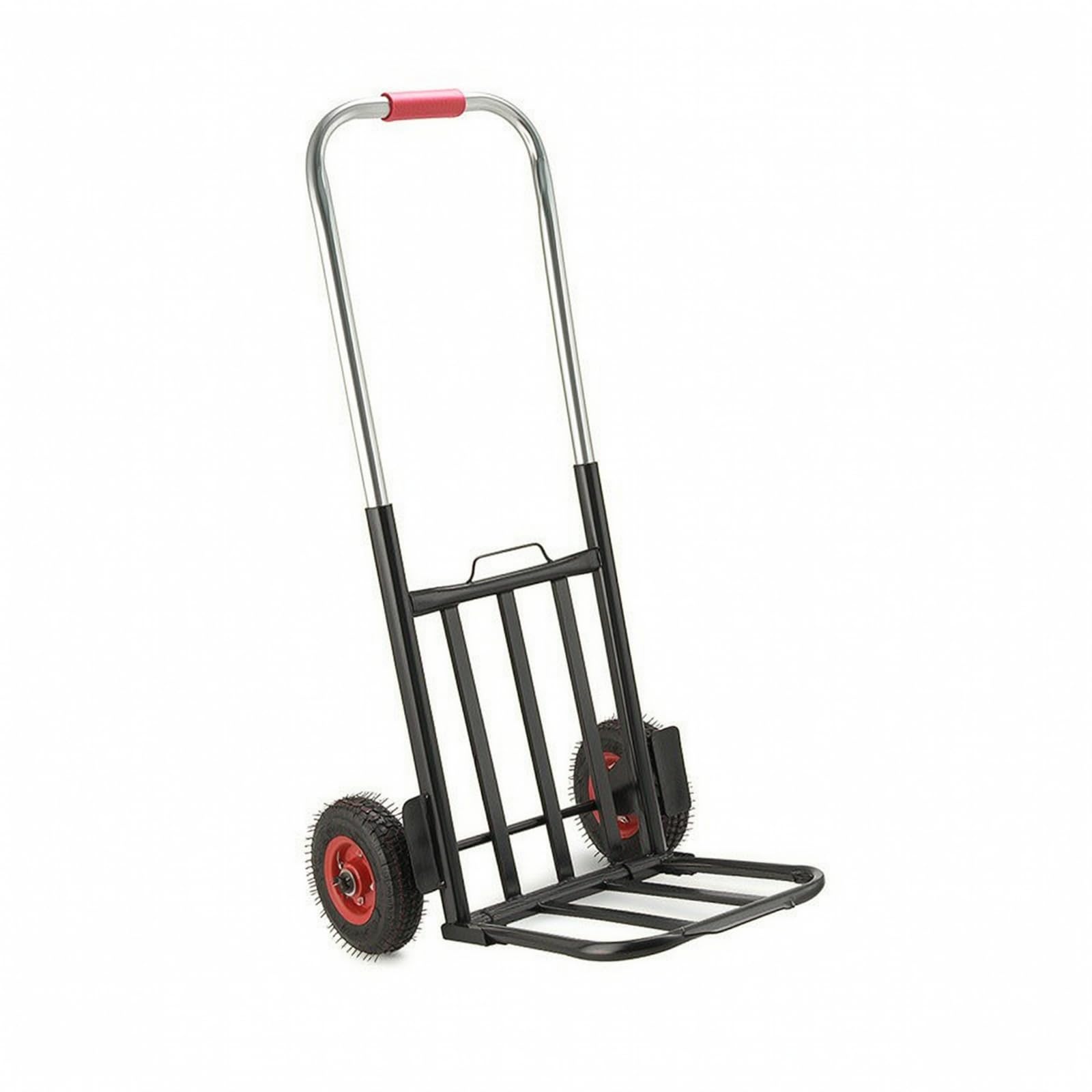 predolo Carrello Pieghevole Compatto Impugnatura vermiglia Imbottita, Carrello Pieghevole con Ruote, Regolabile in Altezza, per Magazzino, servizi di consegna, Stile A