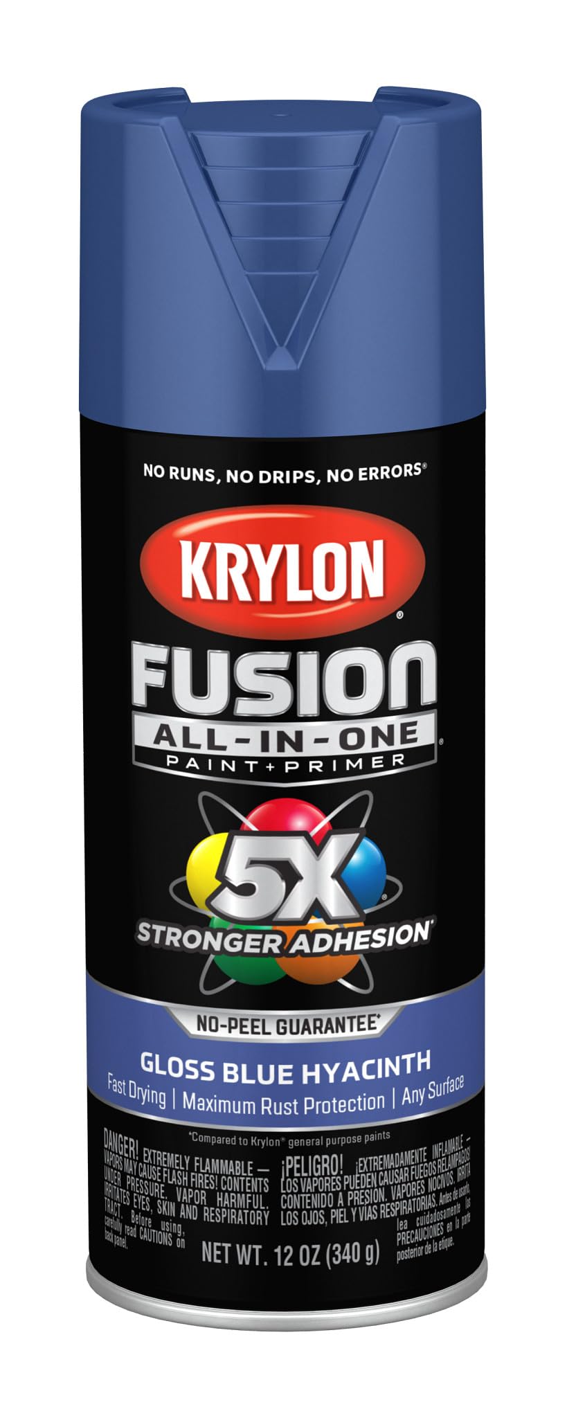 Krylon Fusion All-In-One, Gloss, Blue Hyacinth, 12 oz