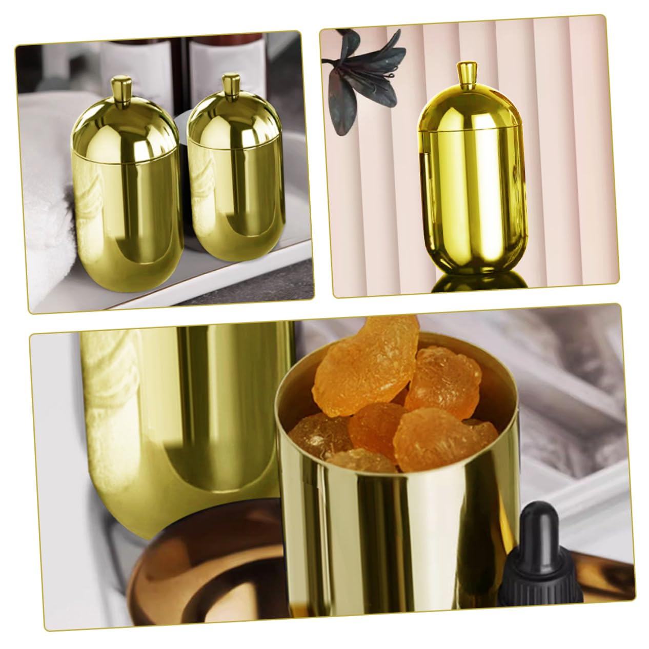 Diffusorflasche aus Edelstahl mit Deckel für Aromaöle Gold