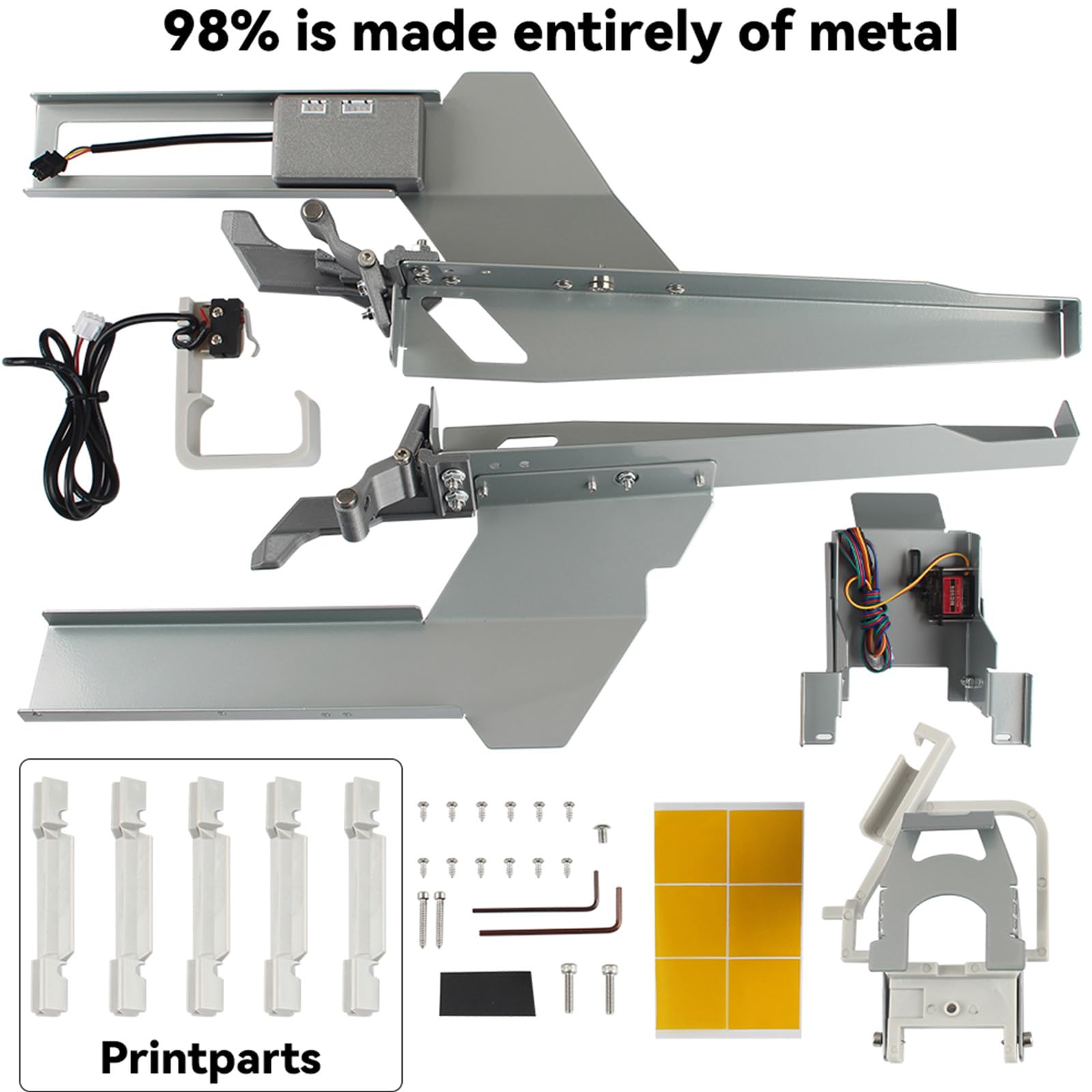 Ensemble de matériel de changeur de plaques pour imprimante 3D de laboratoire de bureau, accessoire d ' échange de plaques mécaniques entièrement en métal avec supports, rails et pièces d ' assemblage