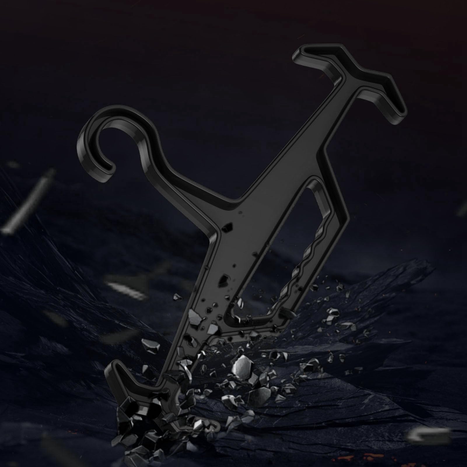 Elprico Percha de Servicio Pesado Multipropósito, Anti-Deslizamiento, Colgador de Ropa de Alto Soporte de Carga, Ideal para Armadura Corporal, Policía, Equipo Militar, Buceo, Equipo de (Black)