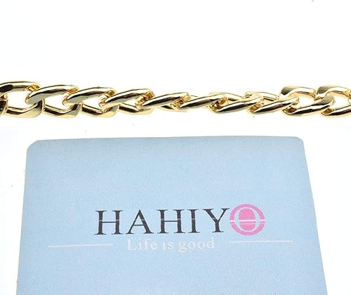 Miniatura 8 de HAHIYO Correa metálica de cadena para bolso de 43.3' de oro para bolso cruzado, bandolera y bolso de mano, cómoda y plana de 0.4' de ancho, extra