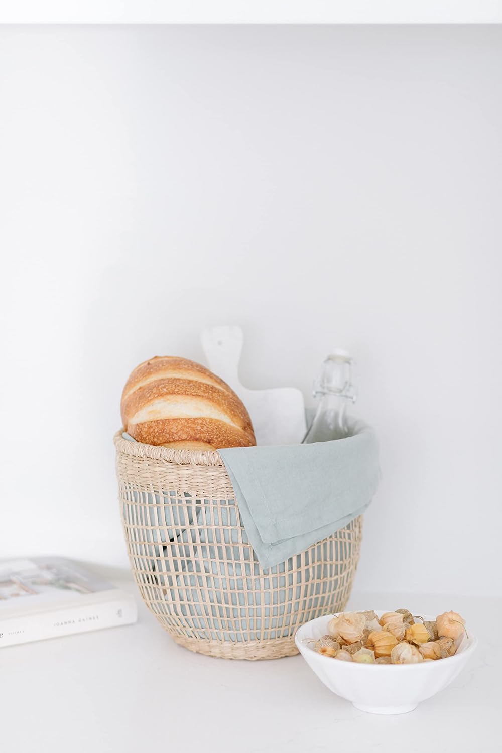 Woven Stories - Pure Handcrafted Linen Napkins (Sage) Set of 4 - 20x20 inches, Natural Stonewash European Flax Linen, Washable, Classic Hemstitch & Mitered Corners, Wedding, Dining, & Cocktail Party