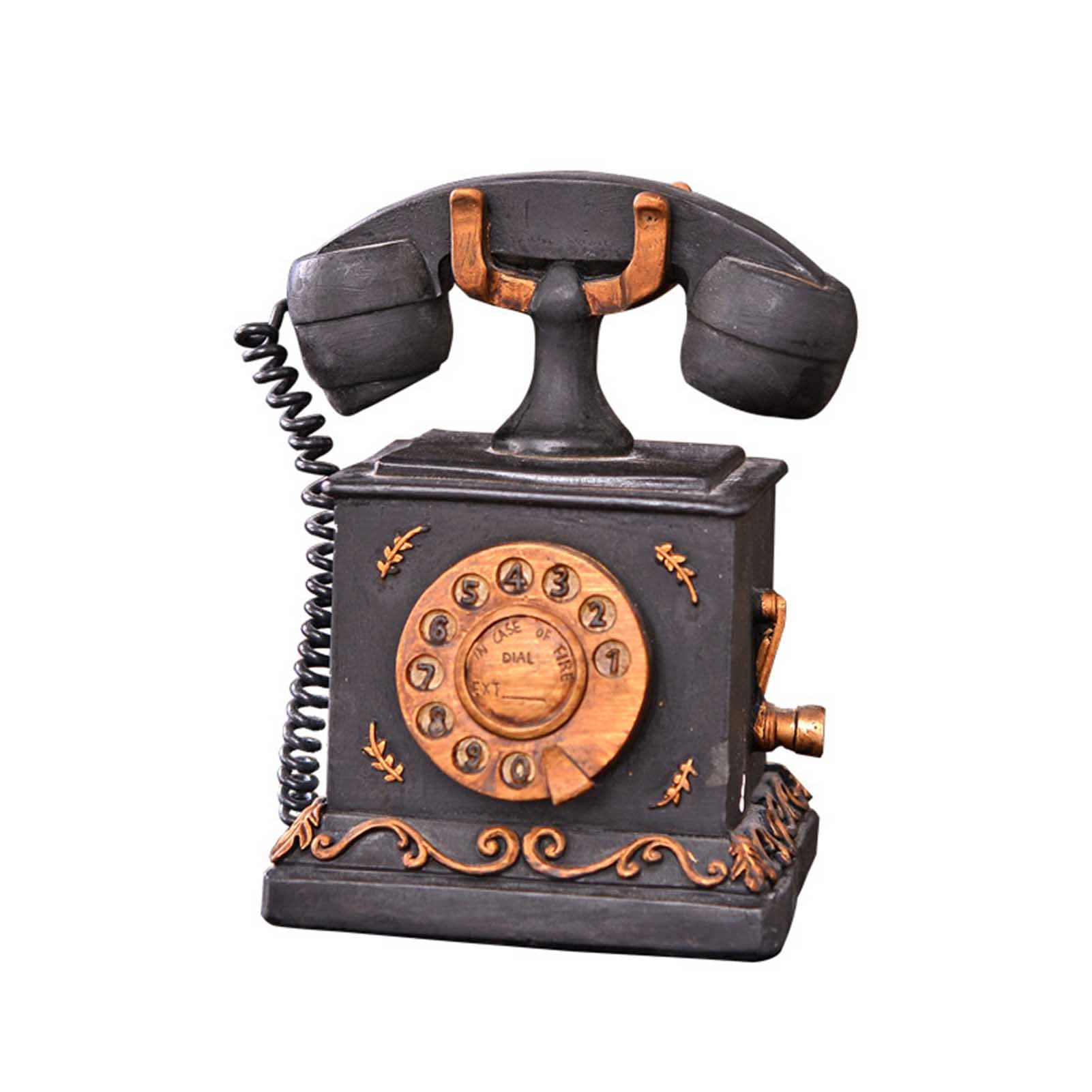 Telefoni retrò Creativi, Accessori per Telefoni Antichi, Telefono Decorativo Vintage Creativo, Decorazione per Vetrine di Bar E caffè, Decorazione per La Casa, Micro,K-Gold