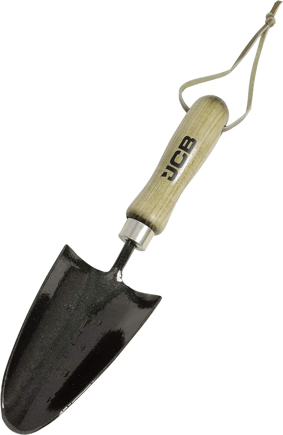 – JCB Heritage High-Carbon Steel Forged Hand Trowel, 80 x 170 mm Steel Blade, Ash Wood Handle - Versatile Garden Tool - for Professionals and Home Gardeners.