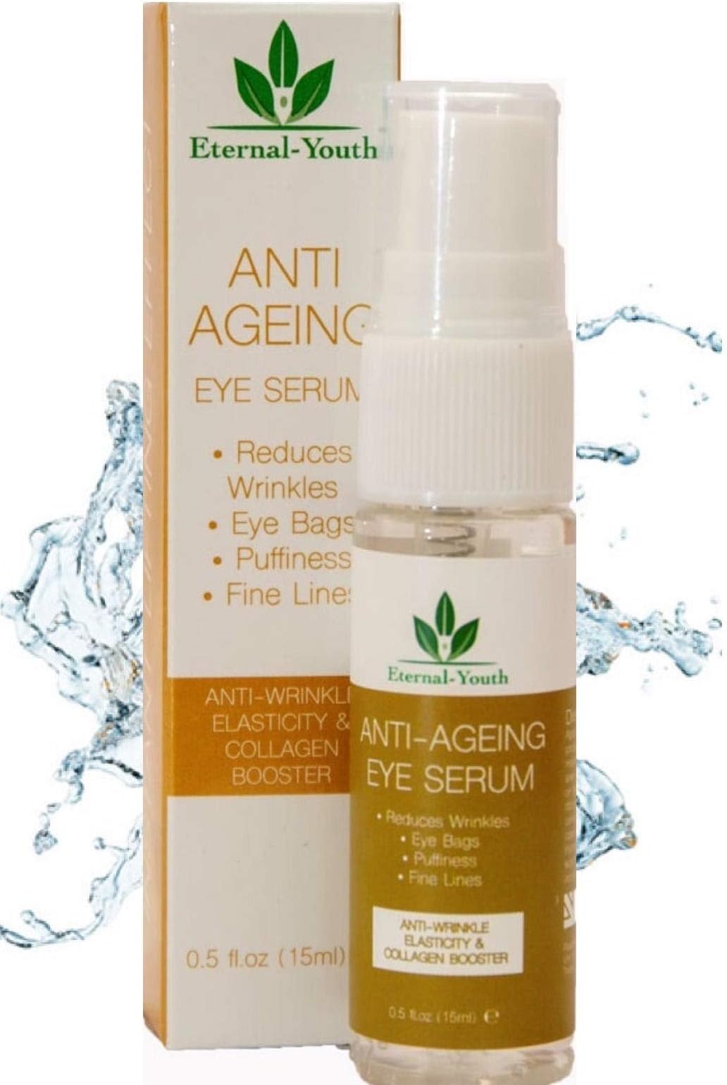 Eye Serum for fine lines & wrinkles & dark circles and puffiness anti ageing Instant eye bags remover for Crows Feet Fine Lines Collagen Booster