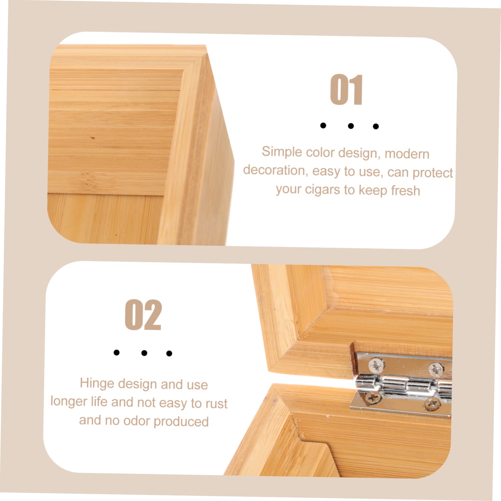 Ipetboom Porta Sigari per Custodia Protettiva da Viaggio Scatola in Legno Resistente e Portatile e Multifunzionale Design Moderno e Apertura a Ribalta
