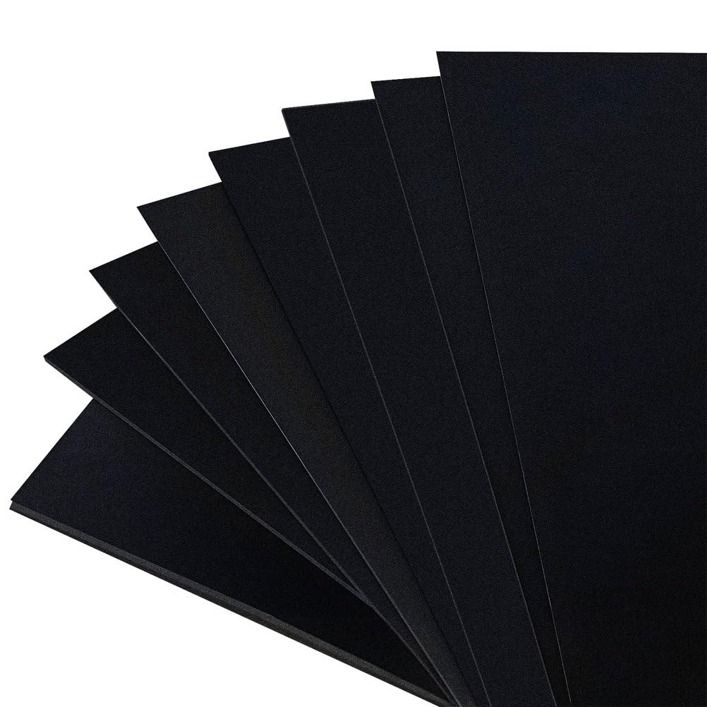 Matowe czarne plastikowe arkusze wielokrotnego użytku 210x148 mm – 20 szt. Matowych płyt polipropylenowych(2mm)
