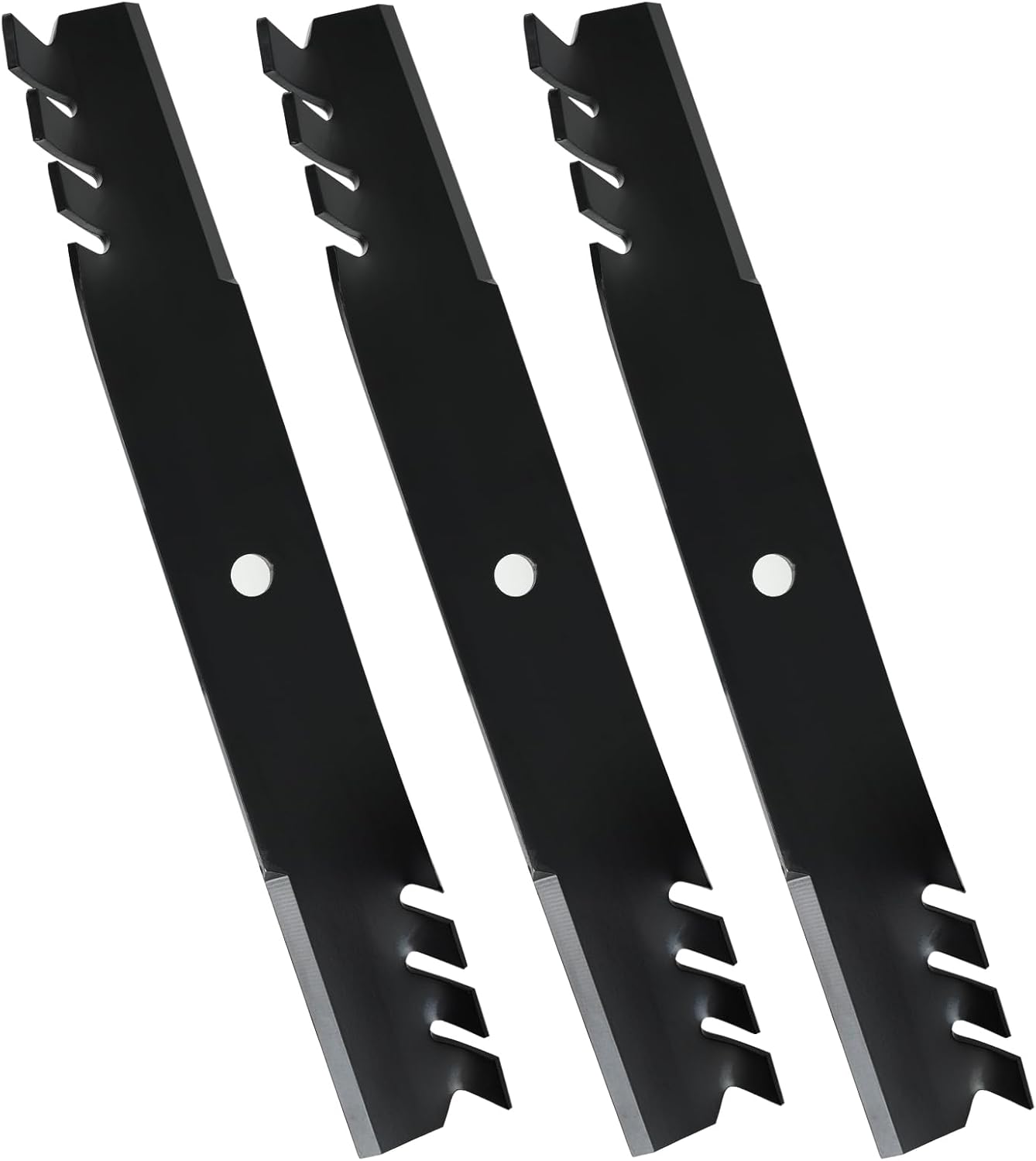 3-Pack 105-7796-03 108-1118 Toothed Mulching Blade, Replacement for Toro Z Master Z400 Z441 Z449 Z450 Z500 Z528 with 52 Inch Mower Decks, Fits 105-7796 110-6837-03, 18" x 2.5" Lawn Mower Blades