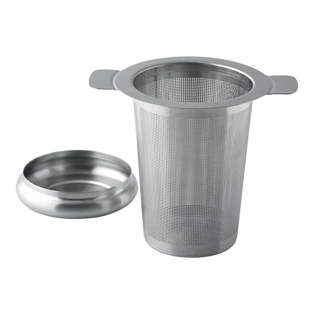 Weis Tea Infuser with Drip Tray 8, 5cm, Stainless Steel, Silver, 8 x 10 x 8.5 cm