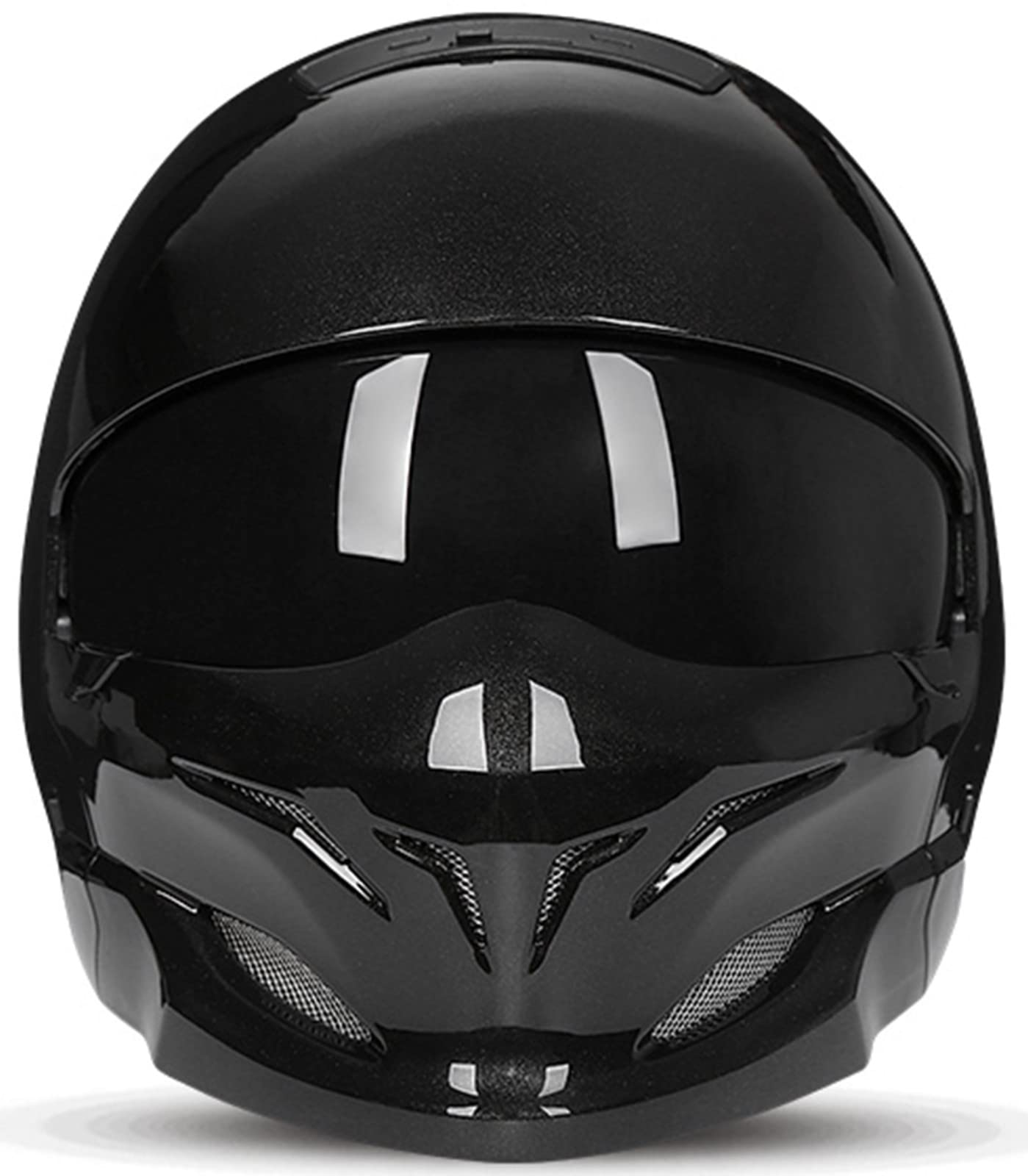 Casco Integrale Moto Retrò Scorpione Mezzo Casco Rimovibile Chin Crash Casco, Può Essere Casco Integrale Mezzo Casco, Casco Moto Certificato DOT/ECE Personalità Di Guida I,XL59-60CM