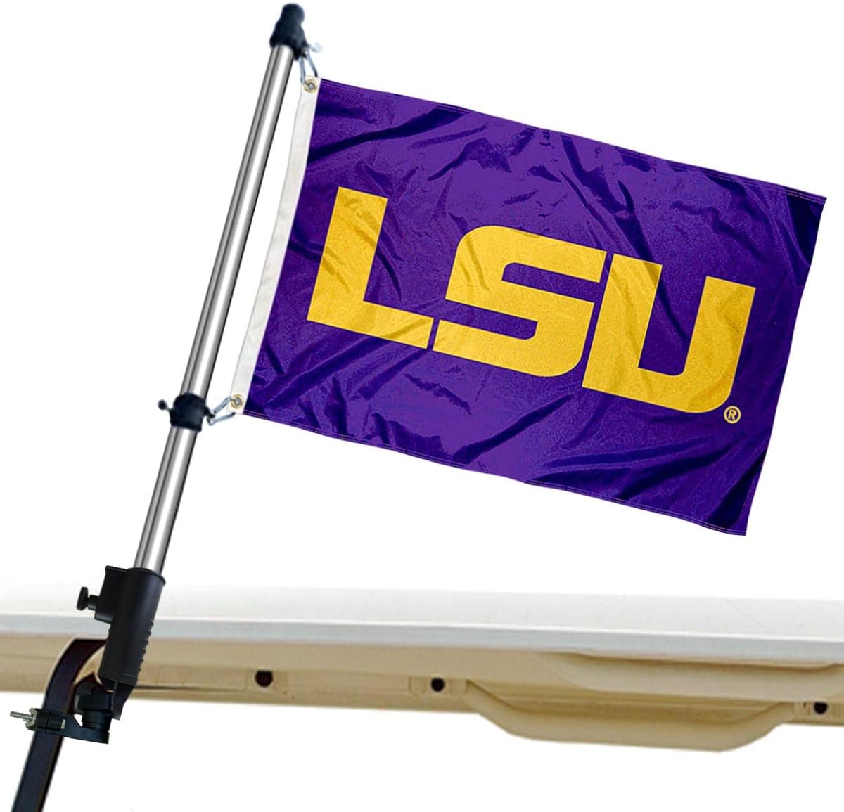 College Flags & Banners Co. Louisiana State LSU Tigers Golf Cart Flag Pole and Holder Mounting Bracket