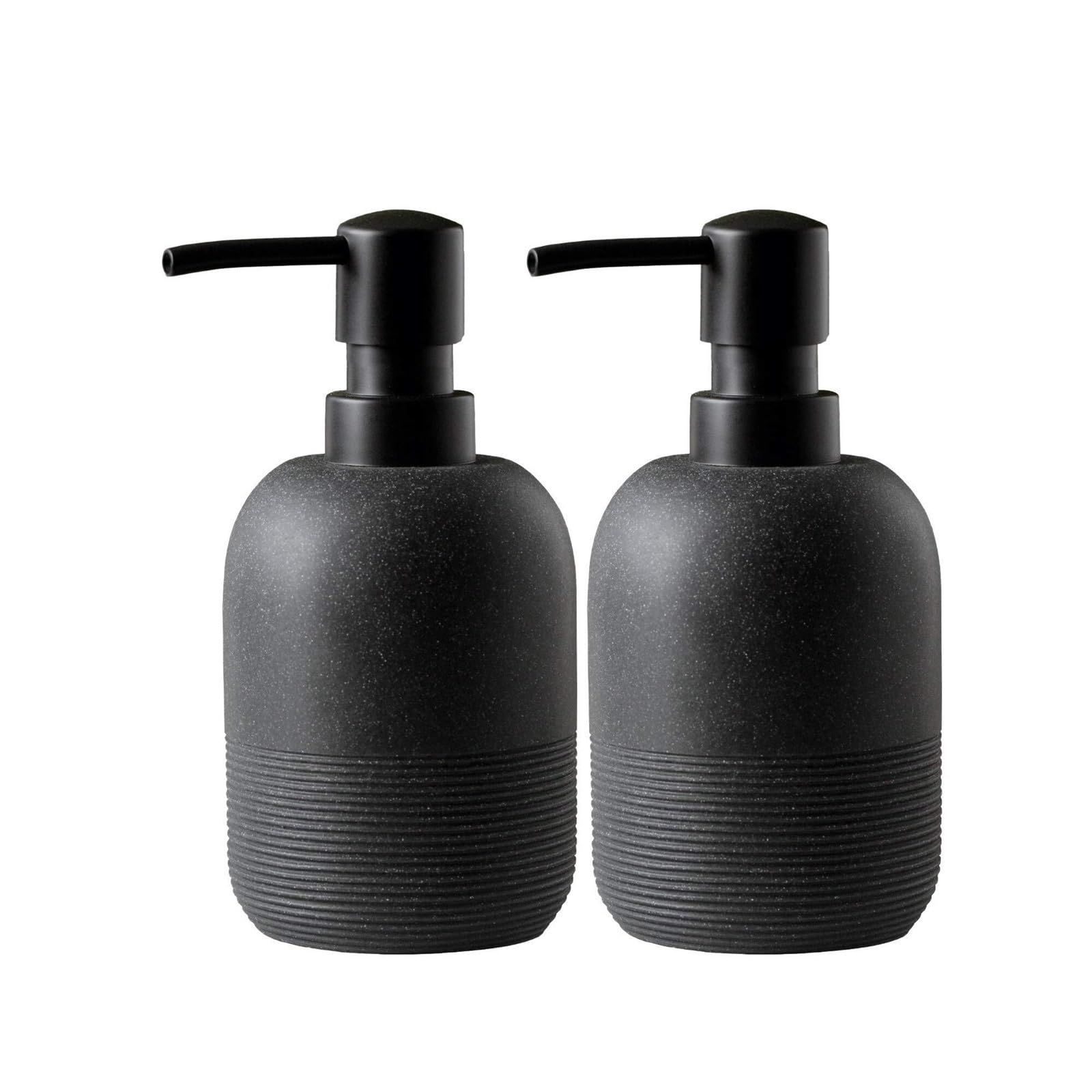 Empty Barthroom and Dish Soap Dispenser Hand Lotion Countertop Decor for Counter(Black-2pcs)