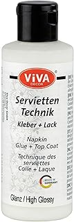 Viva Decor Decoupage Glue (Napkin, high Glossy, 2,77oz) Decopage Glue and Sealer - Decopodge Glue - decoupage Glue Dishwasher Safe - Made in Germany