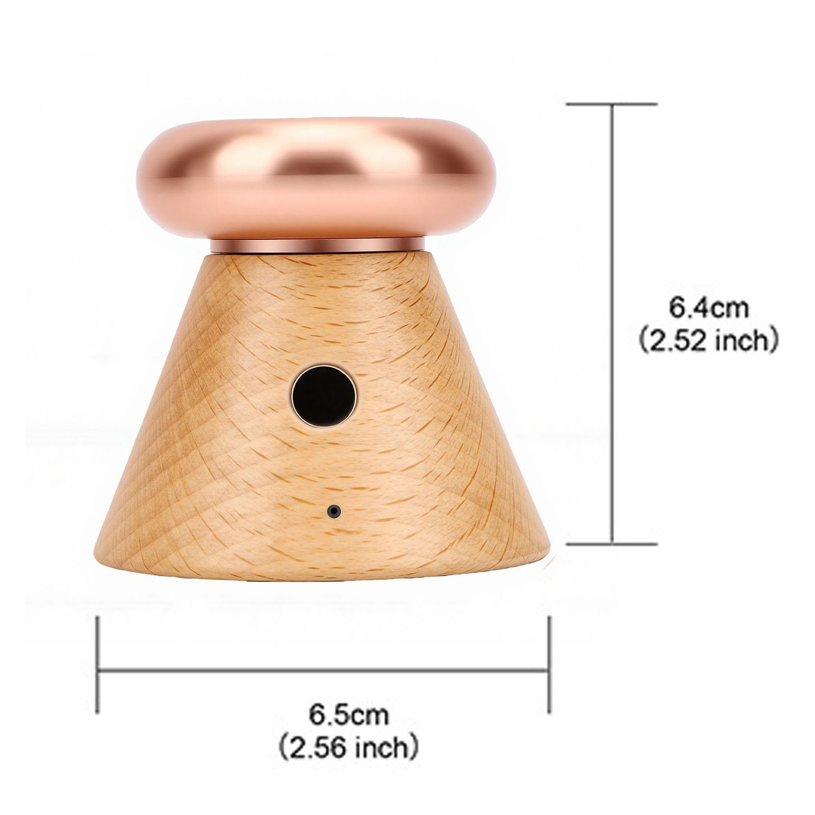 Difusor de Eléctrico, Difusor de Aceite Esencial sin Agua Recargable de Madera Maciza 750 MA, Carga de 2 Horas Apagado Automático Control de Temperatura para Dormitorio