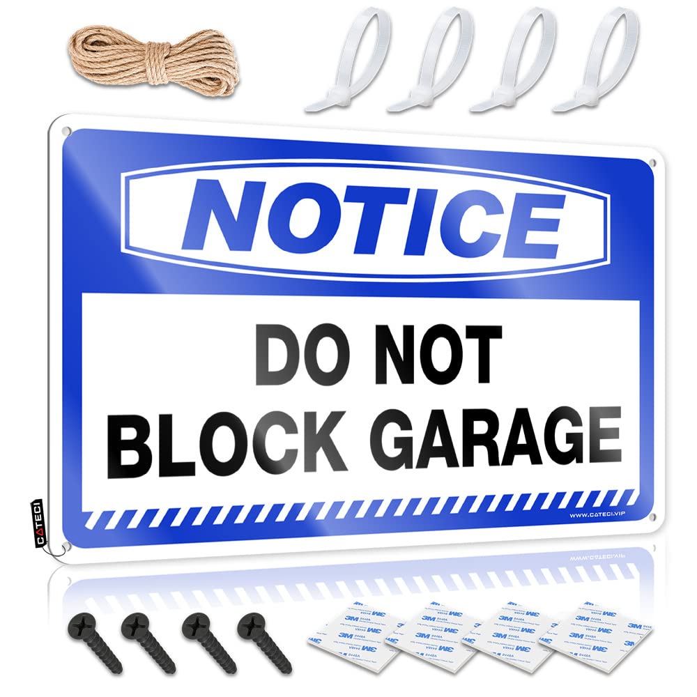 Man Cave Signs For Men Notice Do Not Block Garage Tin Sign Bar Stuff For Man Cave Metal Signs For Bar(30X40CM)