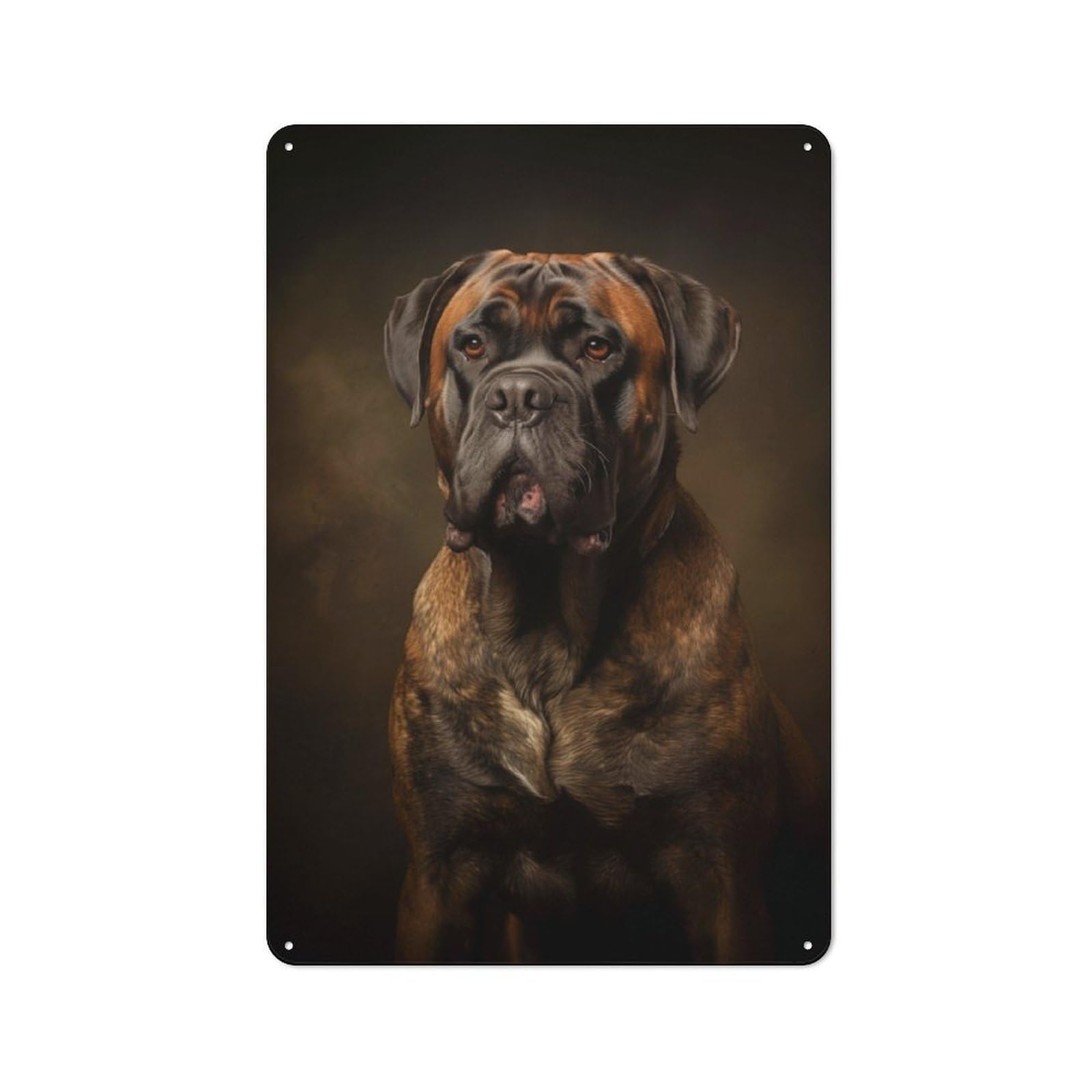 Junmoney Bullmastiff Rustic Metal Sign 30X20cm Featuring For Garage Wall, Suited To Garage Decor Collectors