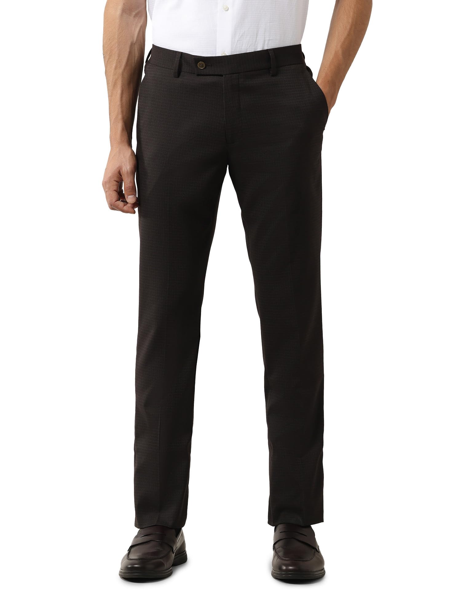 Men's Checked Tapered Fit Trousers