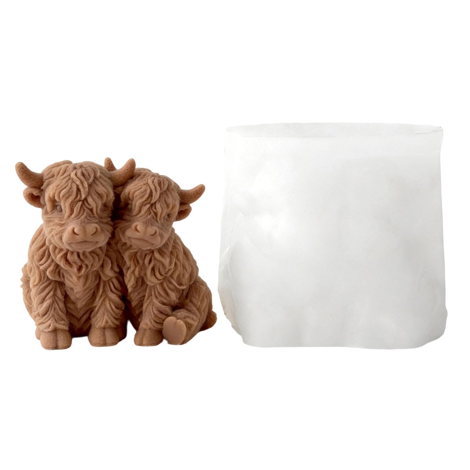 CAZSTYK Cow Silicone Molds Multipurpose Animal Silicone for Resin Casting Soap Gypsum Figurine Cattle Cast