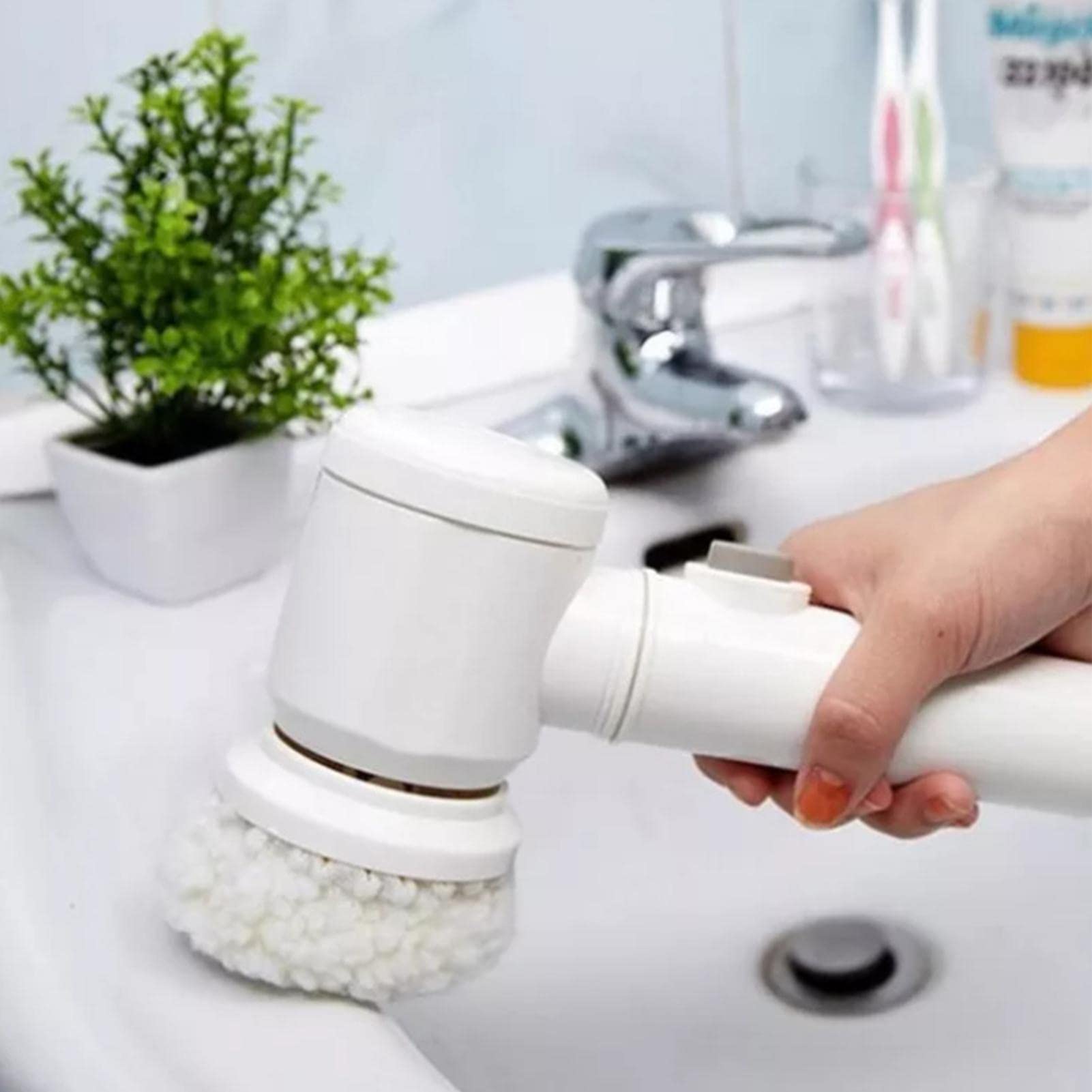 Spazzola Elettrica Rotante 7 In 1 - Senza Fili, 300-400 RPM Per Pulizie Domestiche - Foto 4