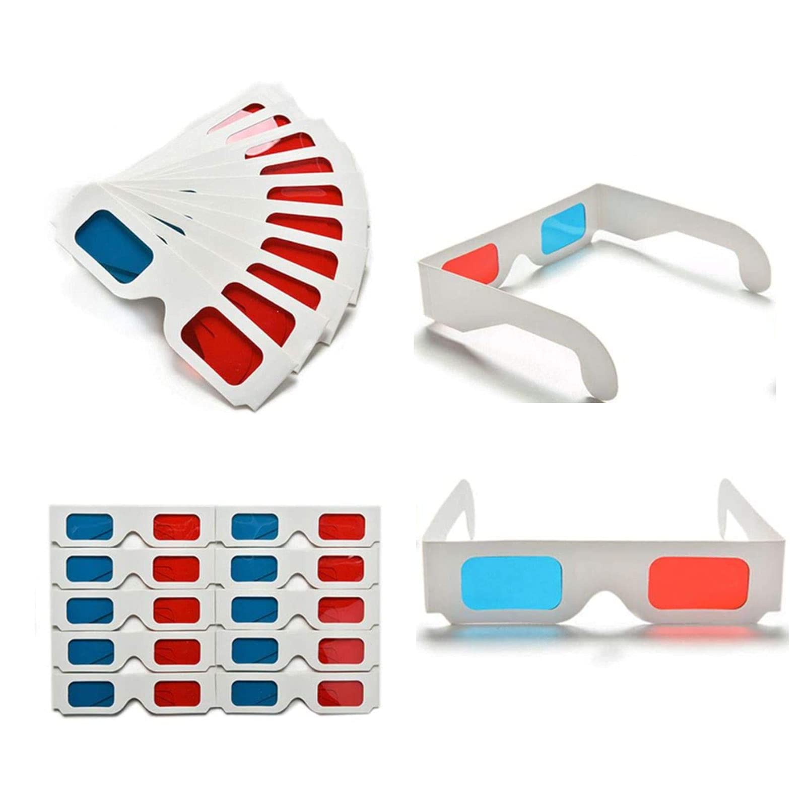 Rood cyaan kartonnen 3D brillen in de hand | Shop
