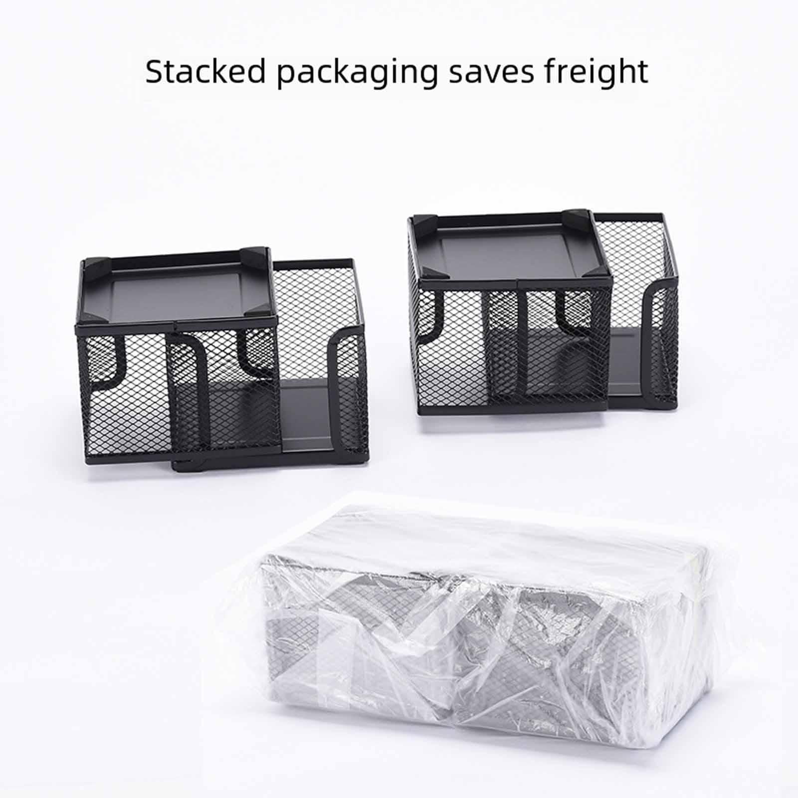 Mesh Memo Holder Stable Post Note Holder Sticky Note Organizer for Office Desk Business Meetings Conference Tables 4.13x4.13x3.15inch